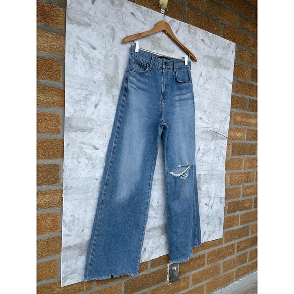 VERONICA BEARD TAYLOR RELAXED WIDE LEG
HIGH RISE DISTRESS SIZE 27 - Picture 2 of 11